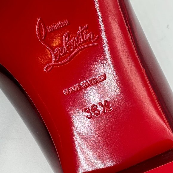 Christian Louboutin HOT CHICKITA Scallop Patent Ballerina Flat Shoes Loubi - Picture 15 of 16